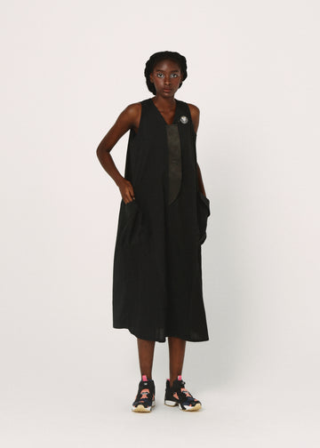 BSD26SS-05 Mixed Military Dress BLACK