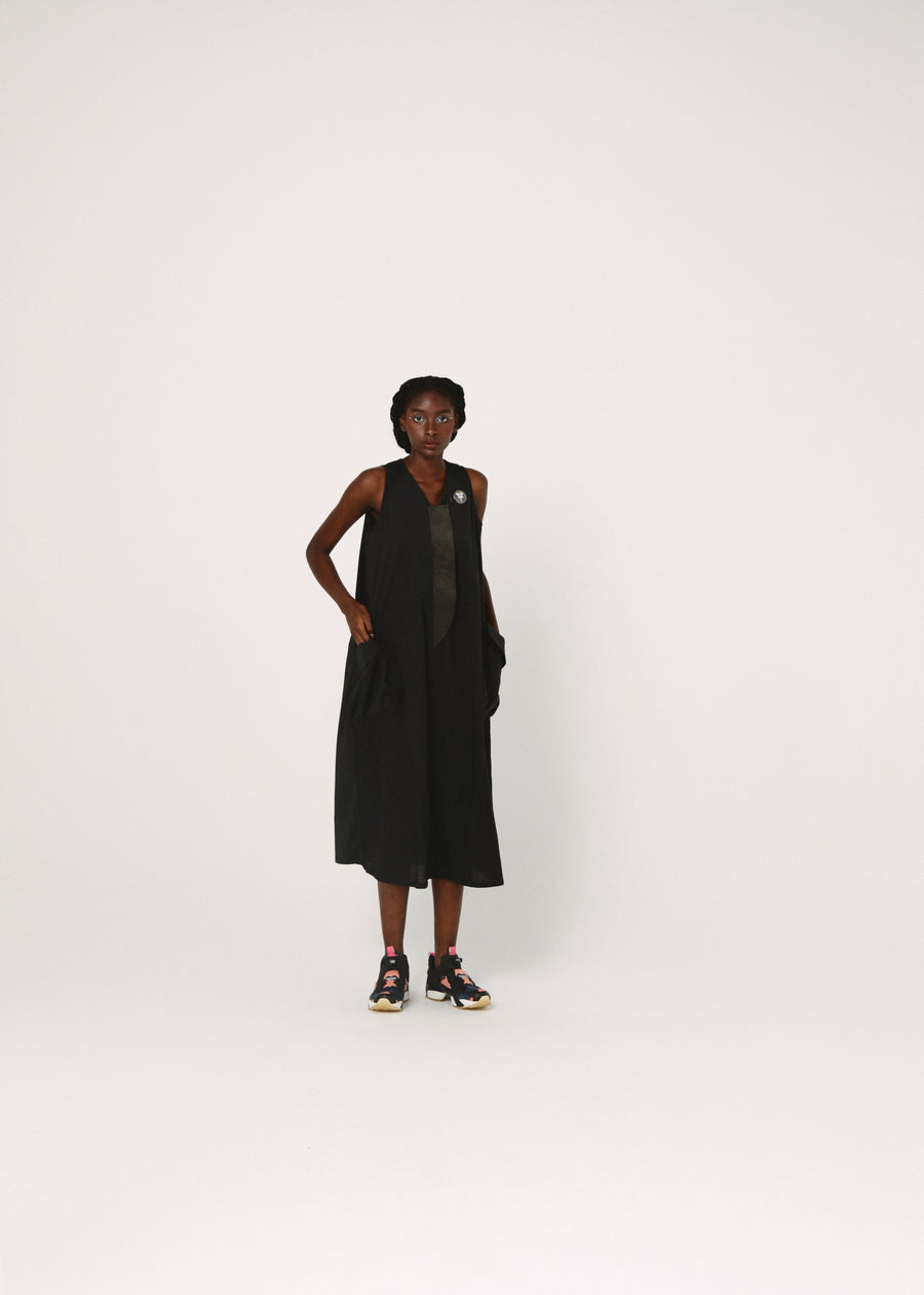 BSD26SS-05 Mixed Military Dress BLACK