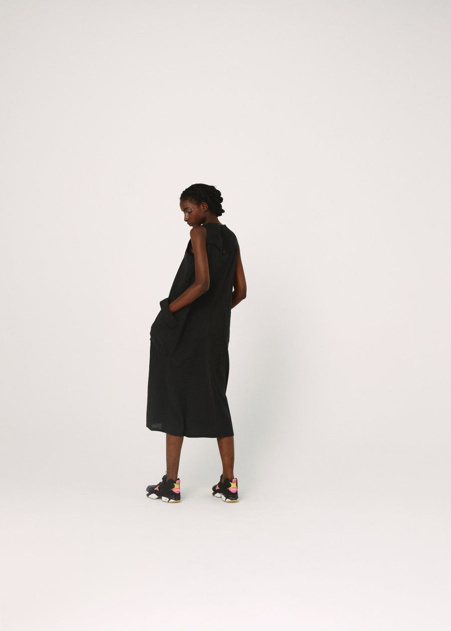 BSD26SS-05 Mixed Military Dress BLACK
