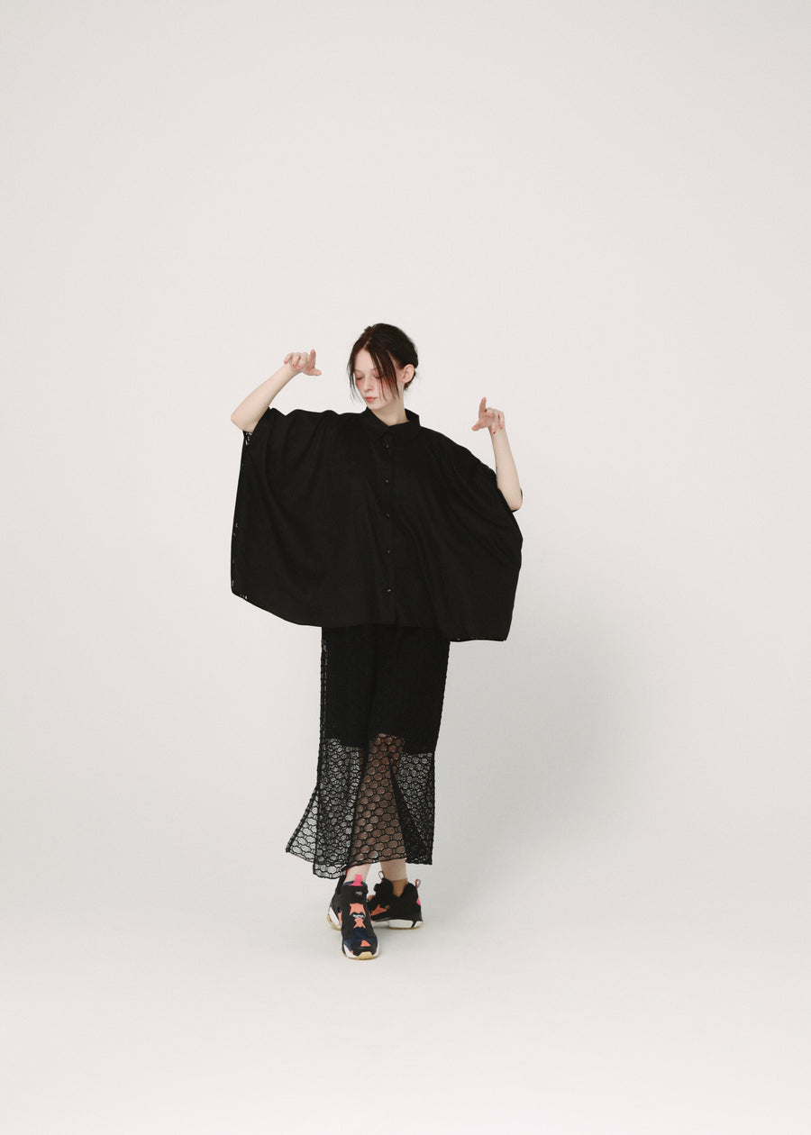 BSD26SS-21 Ultra Mesh Skirt BLACK