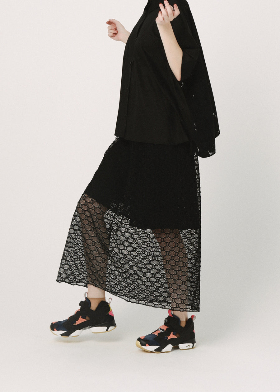 BSD26SS-21 Ultra Mesh Skirt BLACK