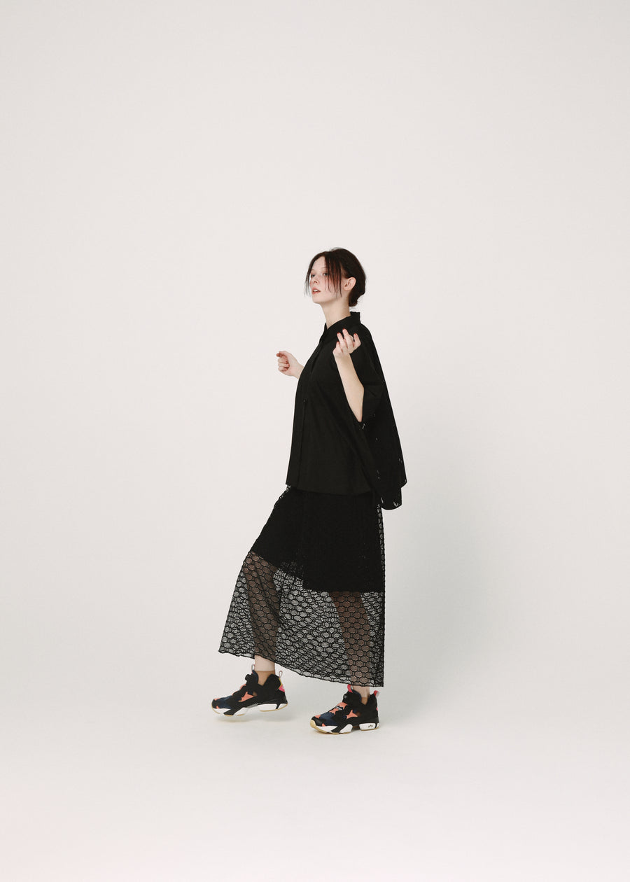 BSD26SS-21 Ultra Mesh Skirt BLACK