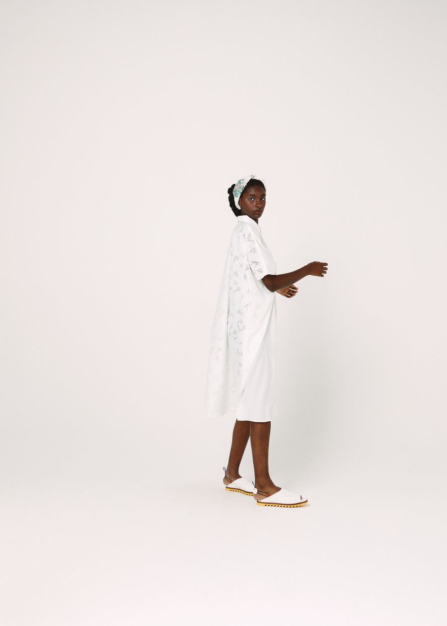 BSD26SS-10 Dancing Lace poncho shirt WHITE