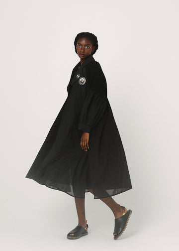BSD26SS-04 Mixed Tutu Coat BLACK