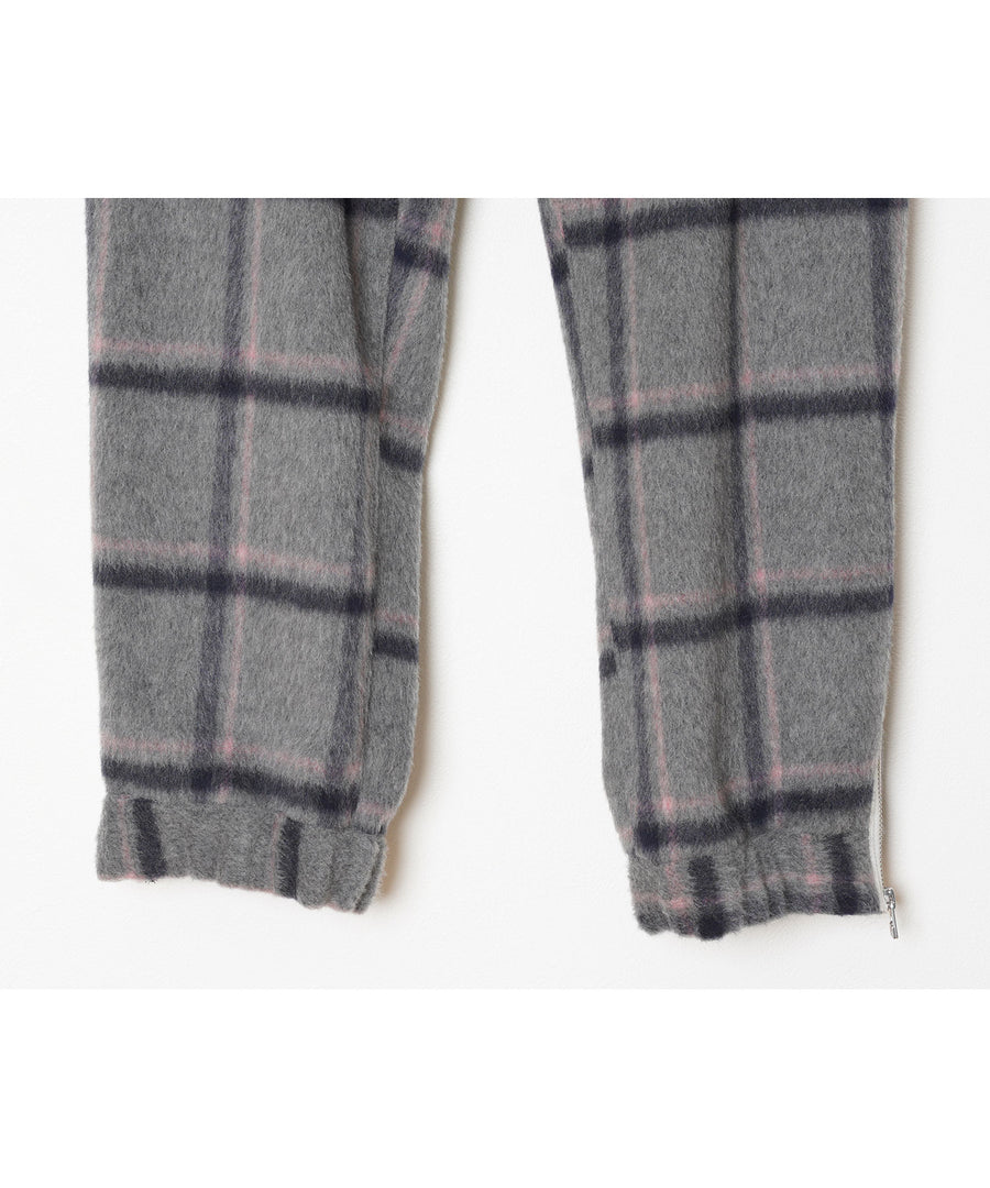 [SESSION]Wool check line pants