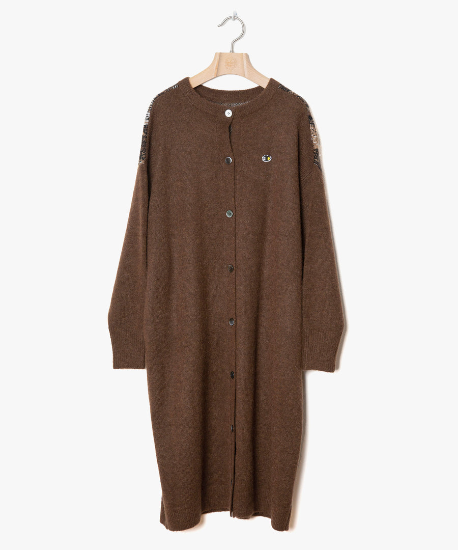 bsd23AW-31 2way Mix Textile Knit Gawn